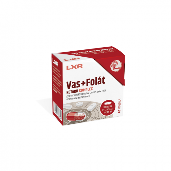 LXR VAS PLUSZ FOLÁT RETARD KOMPLEX KAPSZULA  ÚJ - 60 X LXR VAS PLUSZ FOLÁT RETARD KOMPLEX KAPSZULA  ÚJ - 60 X